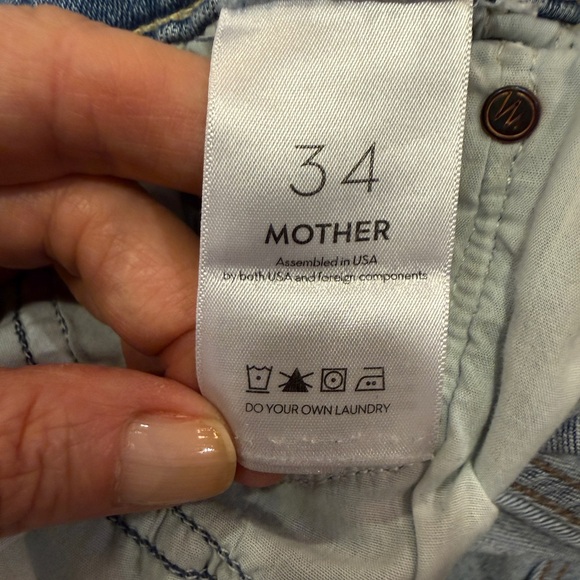 MOTHER The Curbside High Waist Distressed Jeans sz 34 - Picture 10 of 16